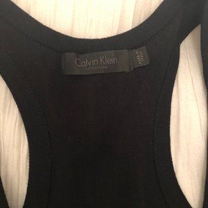 Calvin Klein Collection Knit BLACK RACERBACK size S SUPER CHIC